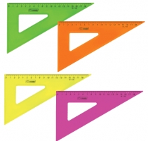 Треугольник с трансп-м 16см угол 30гр отлив шкала Neon Cristal 4цв